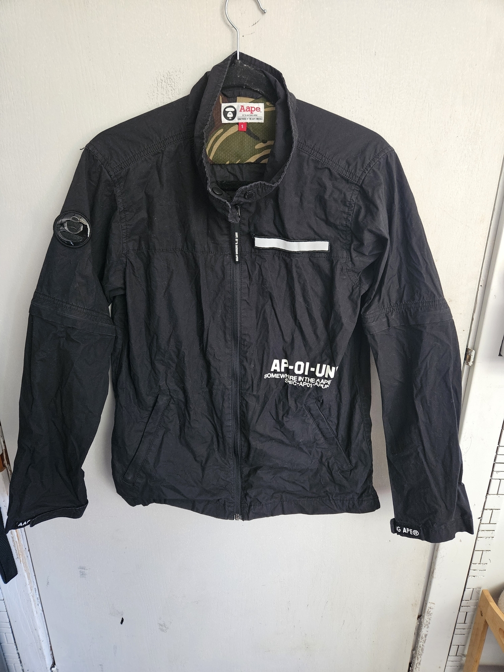 Bathing APE Black Lightweight Zip-Up Jacket